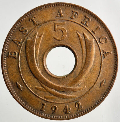 1942 East Africa 5 Cents Coin | Very High Grade