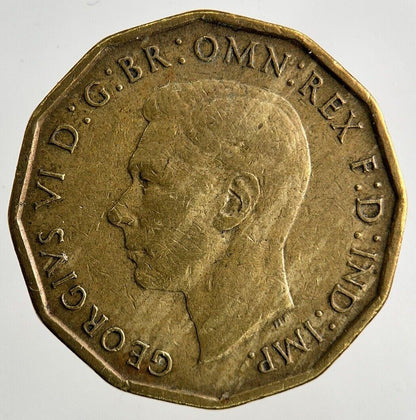 1942 George VI Brass Threepence Coin | Fine Collectable Grade