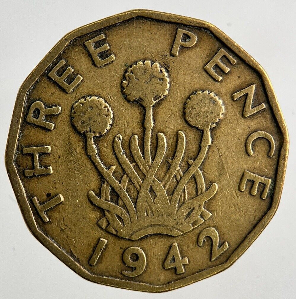 1942 George VI Brass Threepence Coin | Collectable Grade
