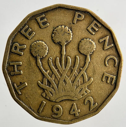 1942 George VI Brass Threepence Coin | Collectable Grade