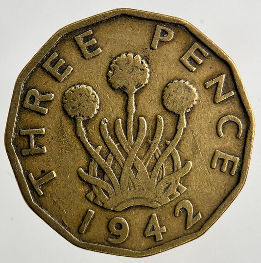 1942 George VI Brass Threepence Coin | Collectable Grade