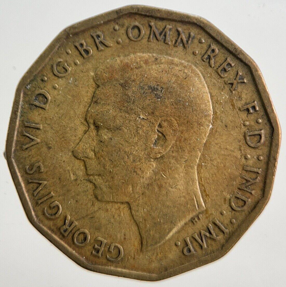 1942 George VI Brass Threepence Coin | Fine Collectable Grade | a4685