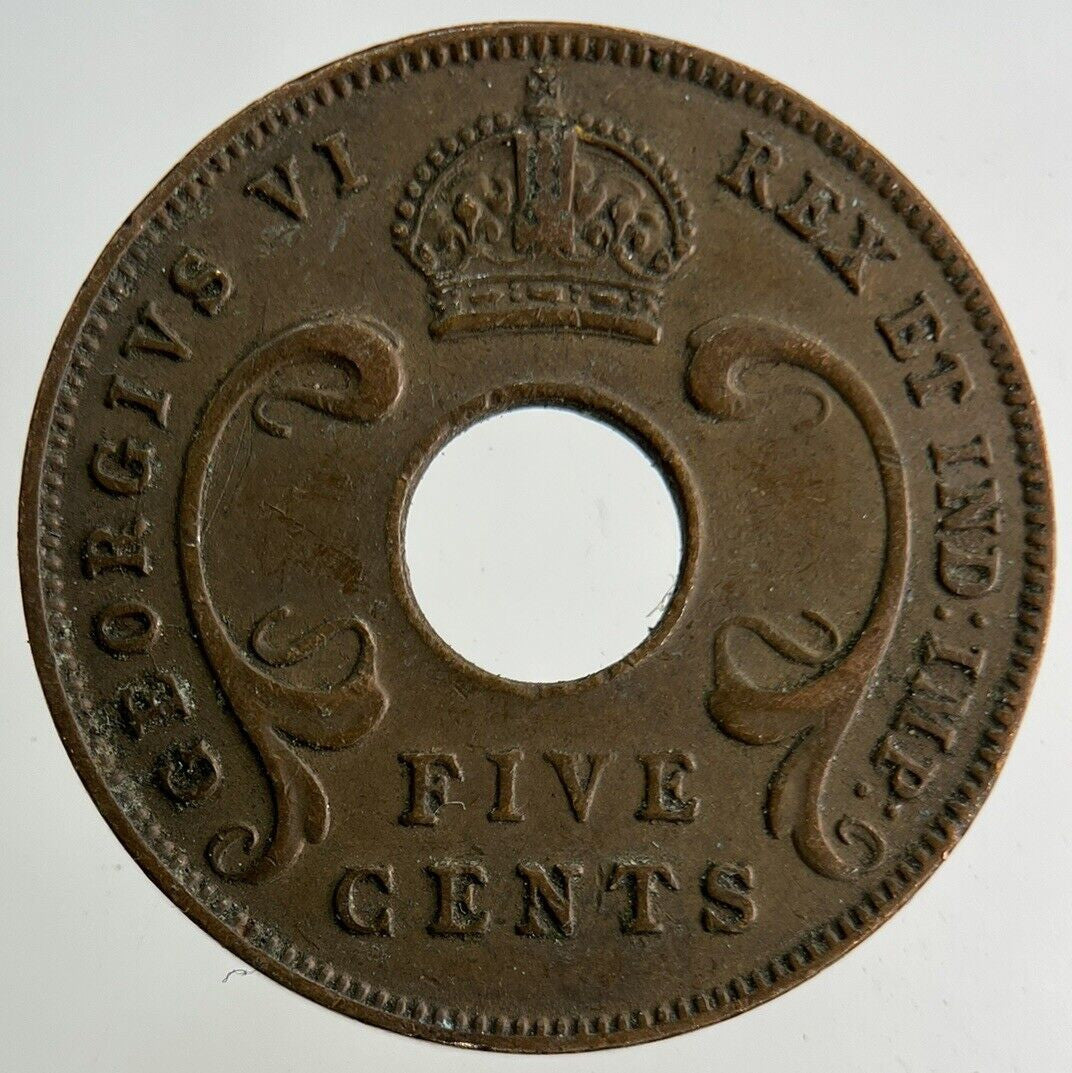 1942 East Africa 5 Cents Coin | Fine Collectable Grade
