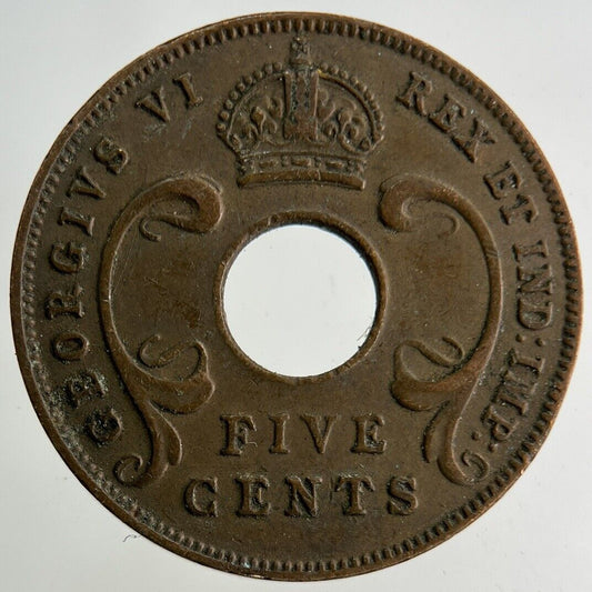1942 East Africa 5 Cents Coin | Fine Collectable Grade