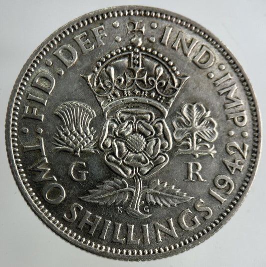 1942 George VI Florin Silver Coin | Fine Collectable Grade