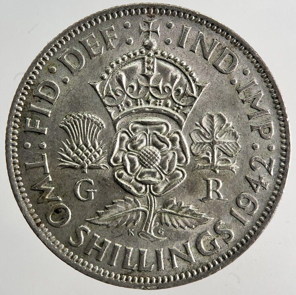 1942 George VI Florin Silver Coin | Very High Grade