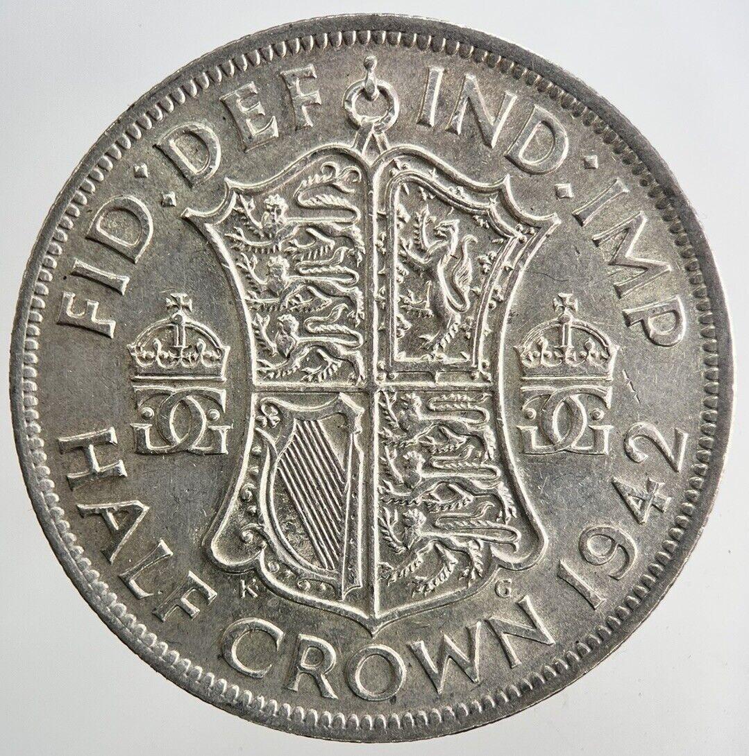 1942 George VI Half-Crown Silver Coin | Fine Collectable Grade
