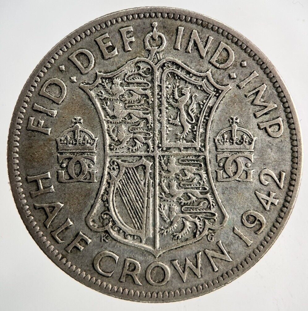 1942 George VI Half-Crown Silver Coin | Fine Collectable Grade
