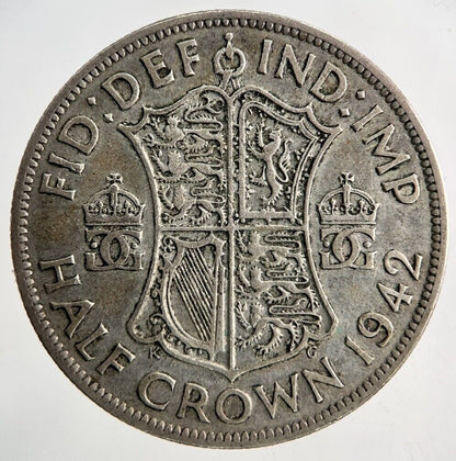1942 George VI Half-Crown Silver Coin | Fine Collectable Grade