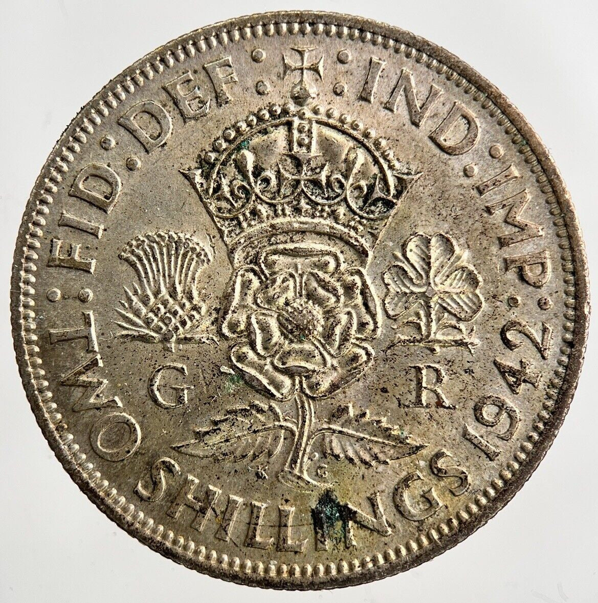 1942 George VI Florin Silver Coin | Very High Grade