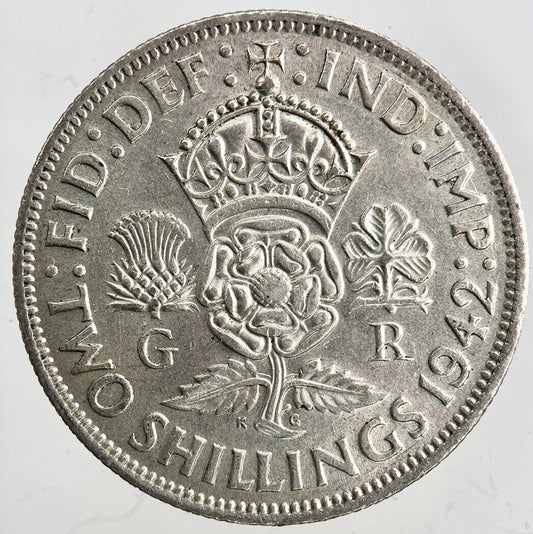 1942 George VI Florin Silver Coin | Very High Grade