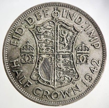 1942 George VI Half-Crown Silver Coin | Fine Collectable Grade