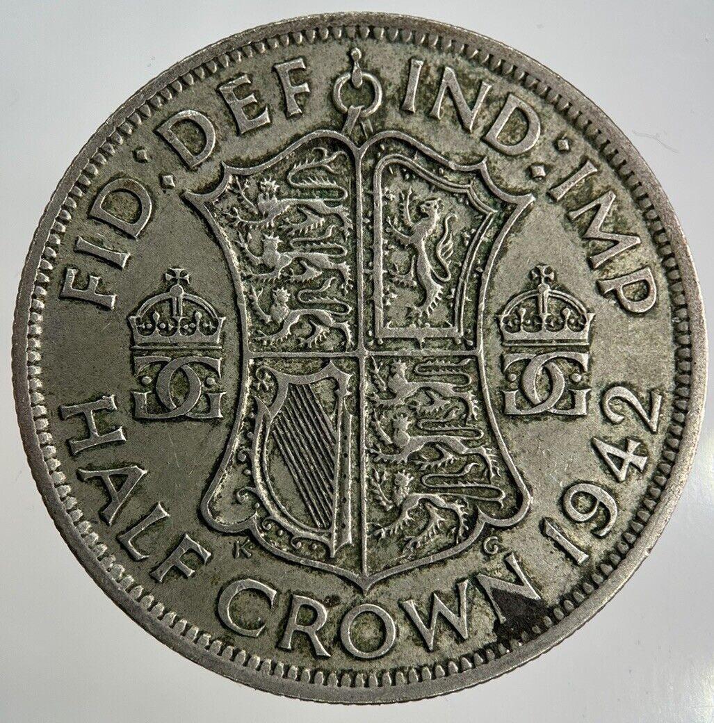 1942 George VI Half-Crown Silver Coin | Fine Collectable Grade