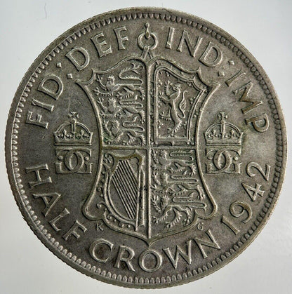 1942 George VI Half-Crown Silver Coin | Fine Collectable Grade