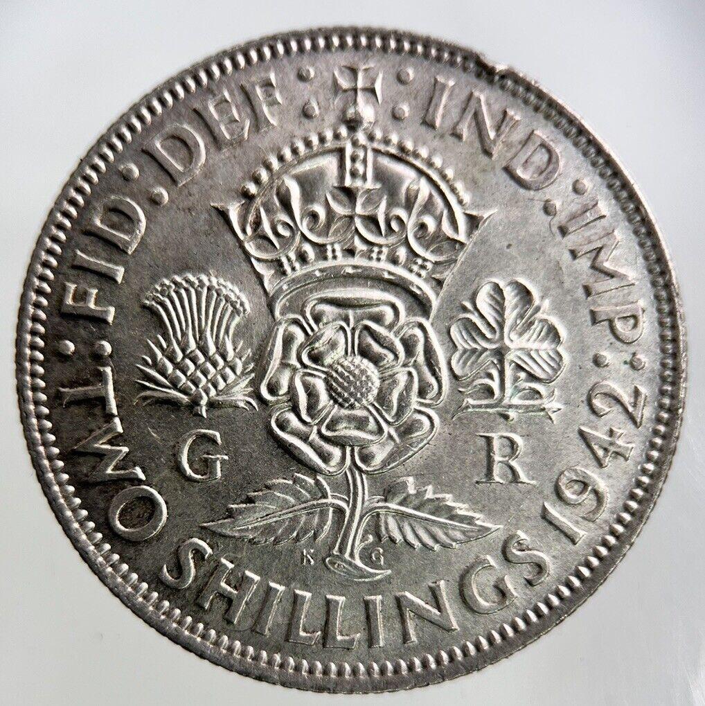 1942 George VI Florin Silver Coin | Very High Grade