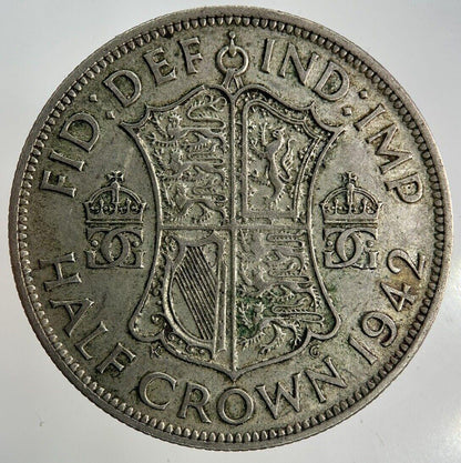 1942 George VI Half-Crown Silver Coin | Fine Collectable Grade