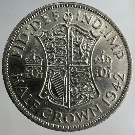 1942 George VI Half-Crown Silver Coin | Fine Collectable Grade