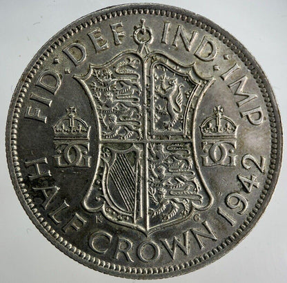 1942 George VI Half-Crown Silver Coin | Fine Collectable Grade