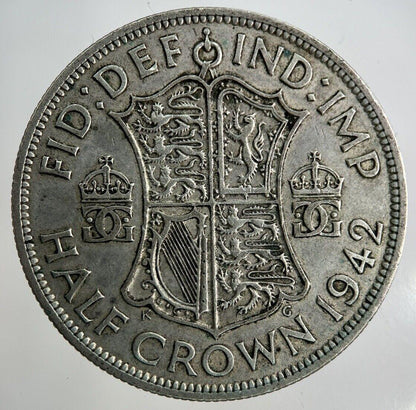 1942 George VI Half-Crown Silver Coin | Fine Collectable Grade