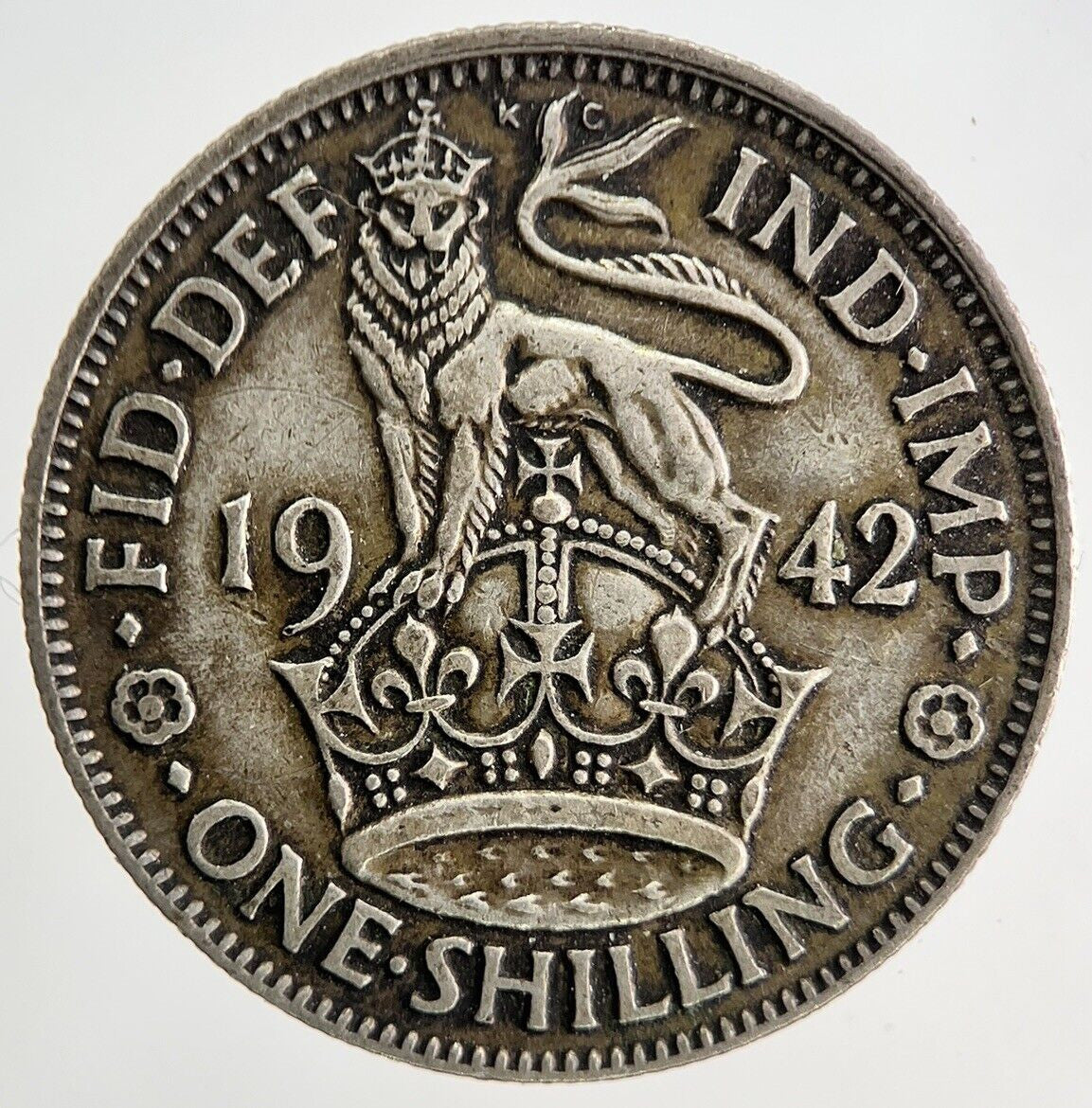 1942 George VI One Shilling Silver Coin | Fine Collectable Grade