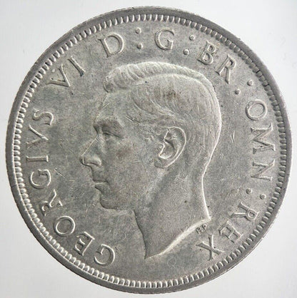 1942 George VI Half-Crown Silver Coin | Very Fine Grade | a6349