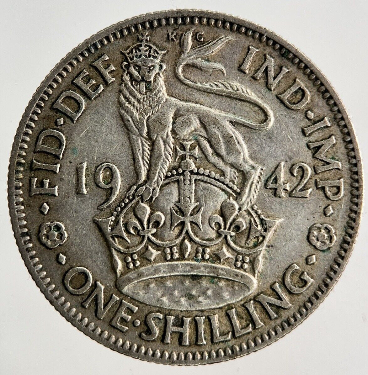 1942 George VI Shilling Silver Coin | Fine Collectable Grade