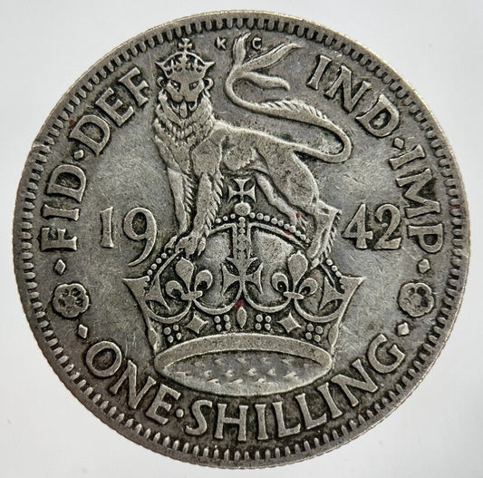 1942 George VI Shilling Silver Coin | Fine Collectable Grade