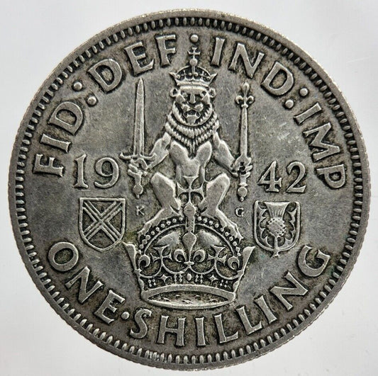 1942 George VI Shilling Silver Coin | Fine Collectable Grade