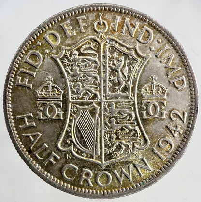 1942 George VI Half-Crown Silver Coin | Very High Grade