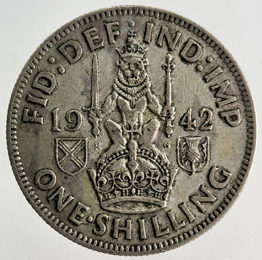 1942 George VI Shilling Silver Coin | Fine Collectable Grade