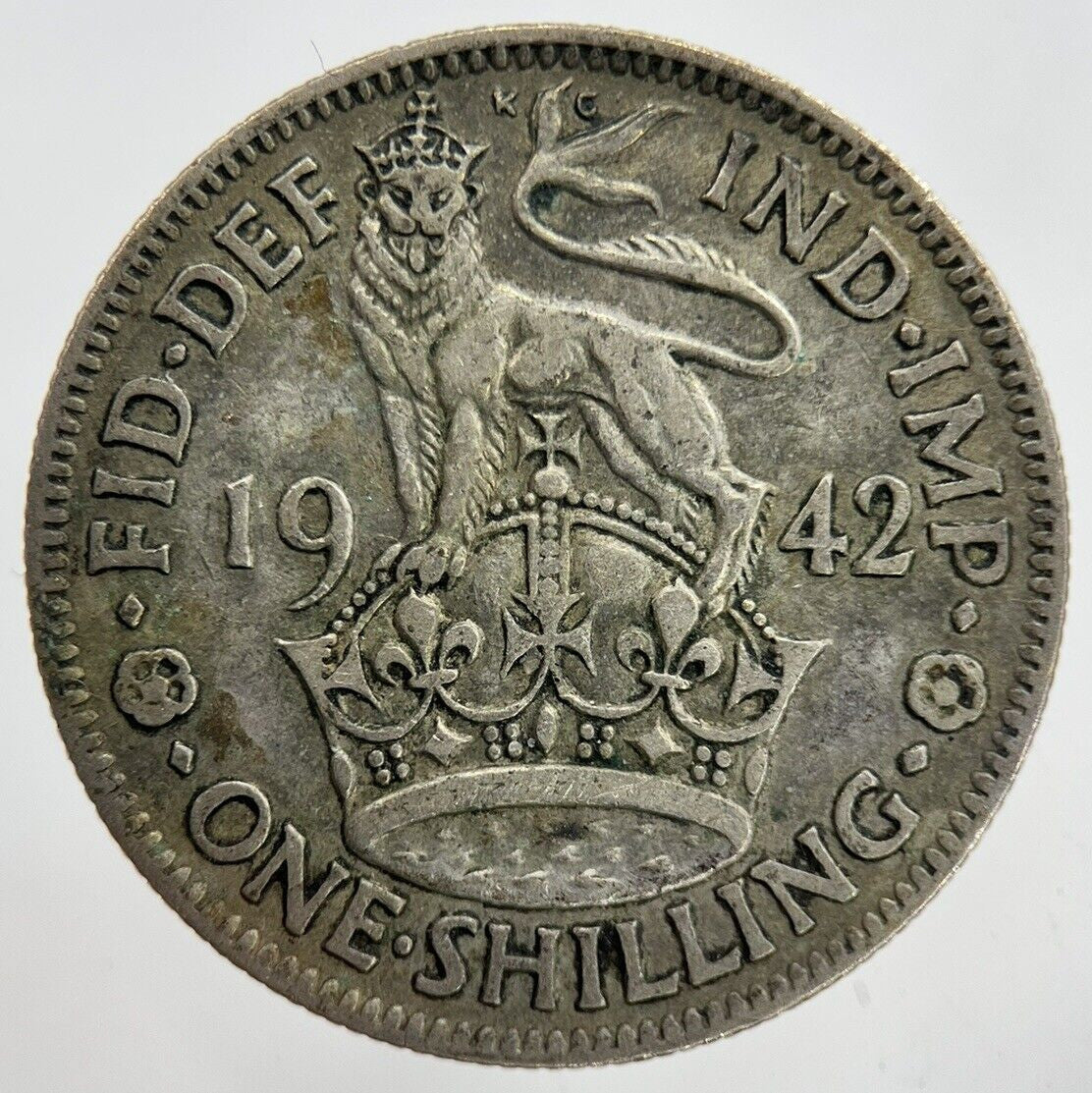 1942 George VI Shilling Silver Coin | Fine Collectable Grade