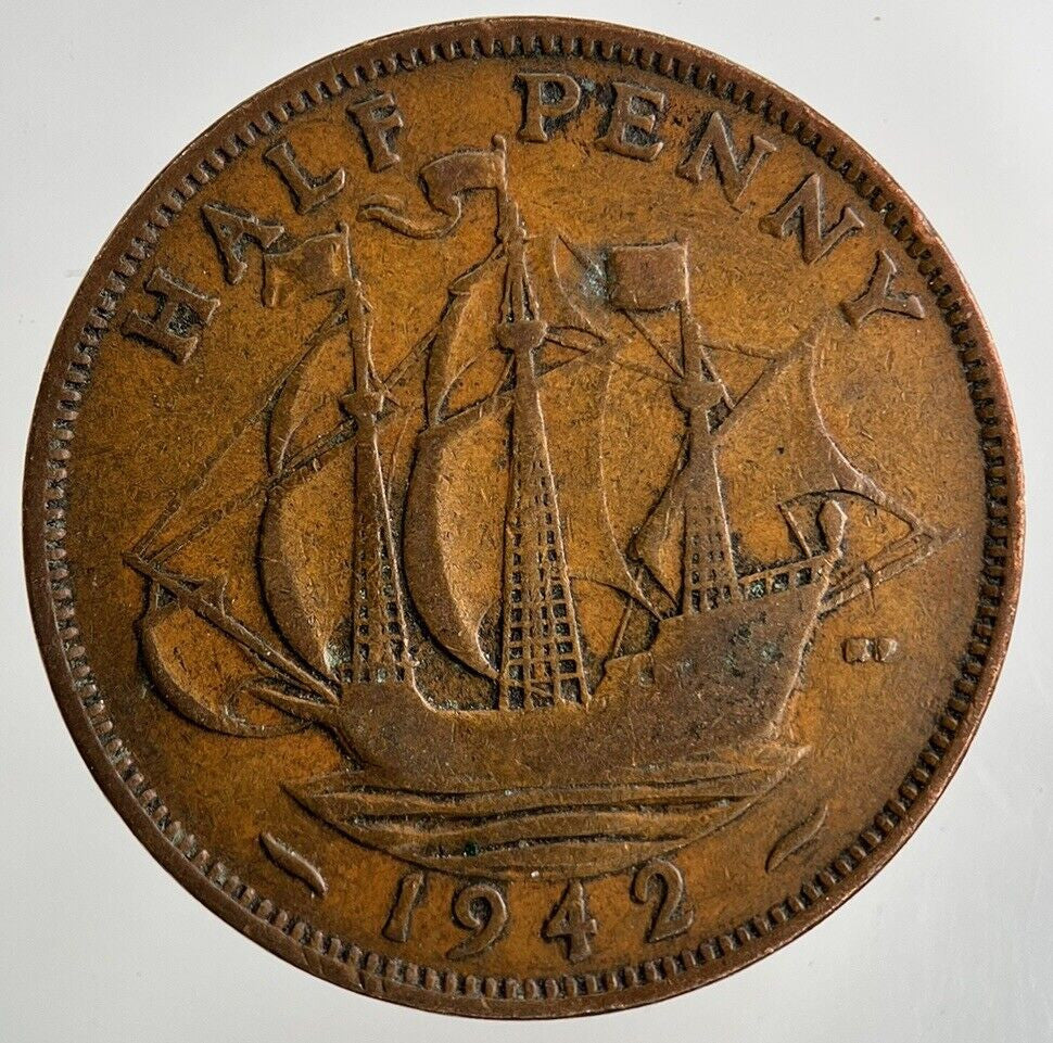 1942 George VI Half-Penny Coin | Fine Collectable Grade