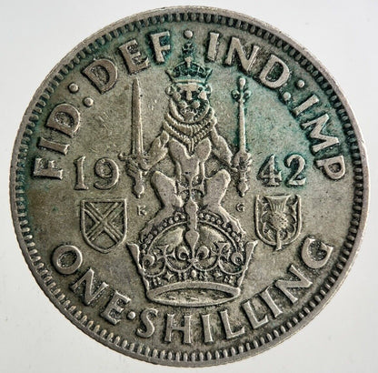 1942 George VI One Shilling Silver Coin | Fine Collectable Grade