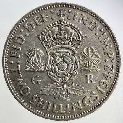 1942 George VI One Florin Silver Coin | Fine Collectable Grade