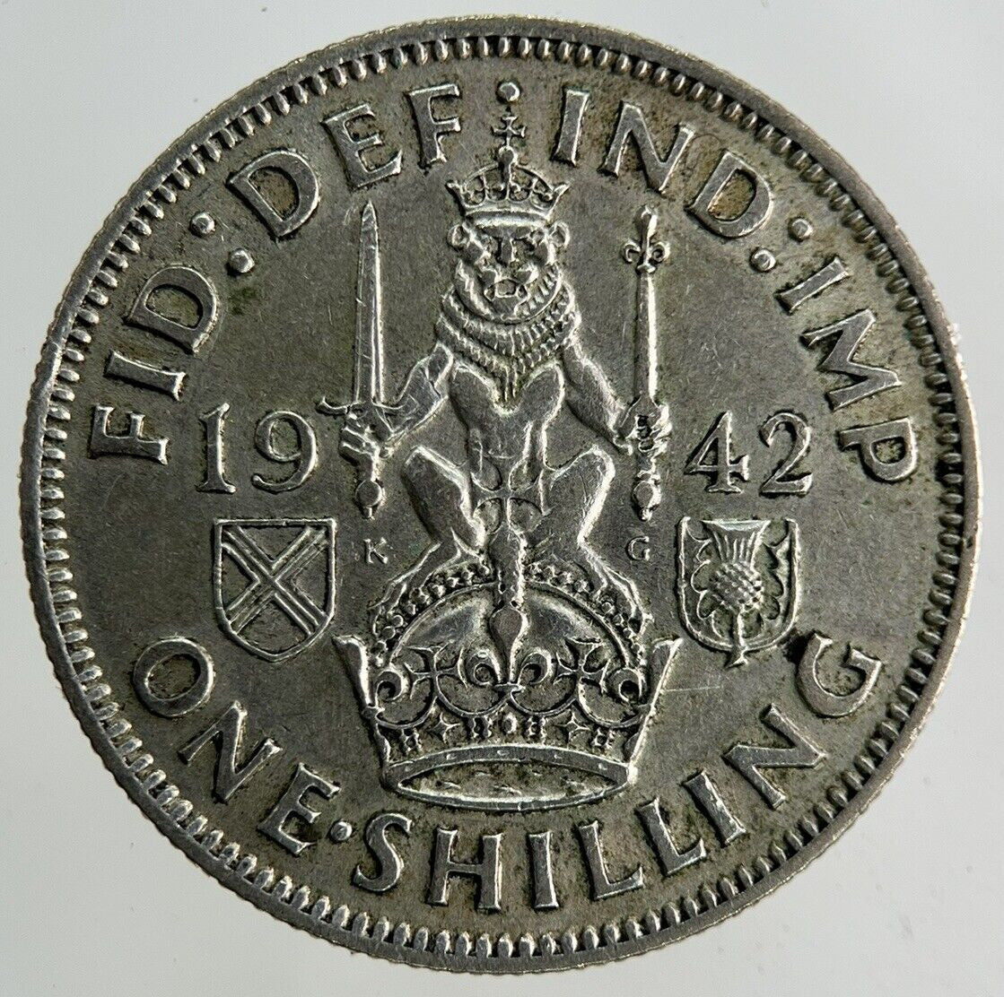 1942 George VI Shilling Silver Coin | Fine Collectable Grade