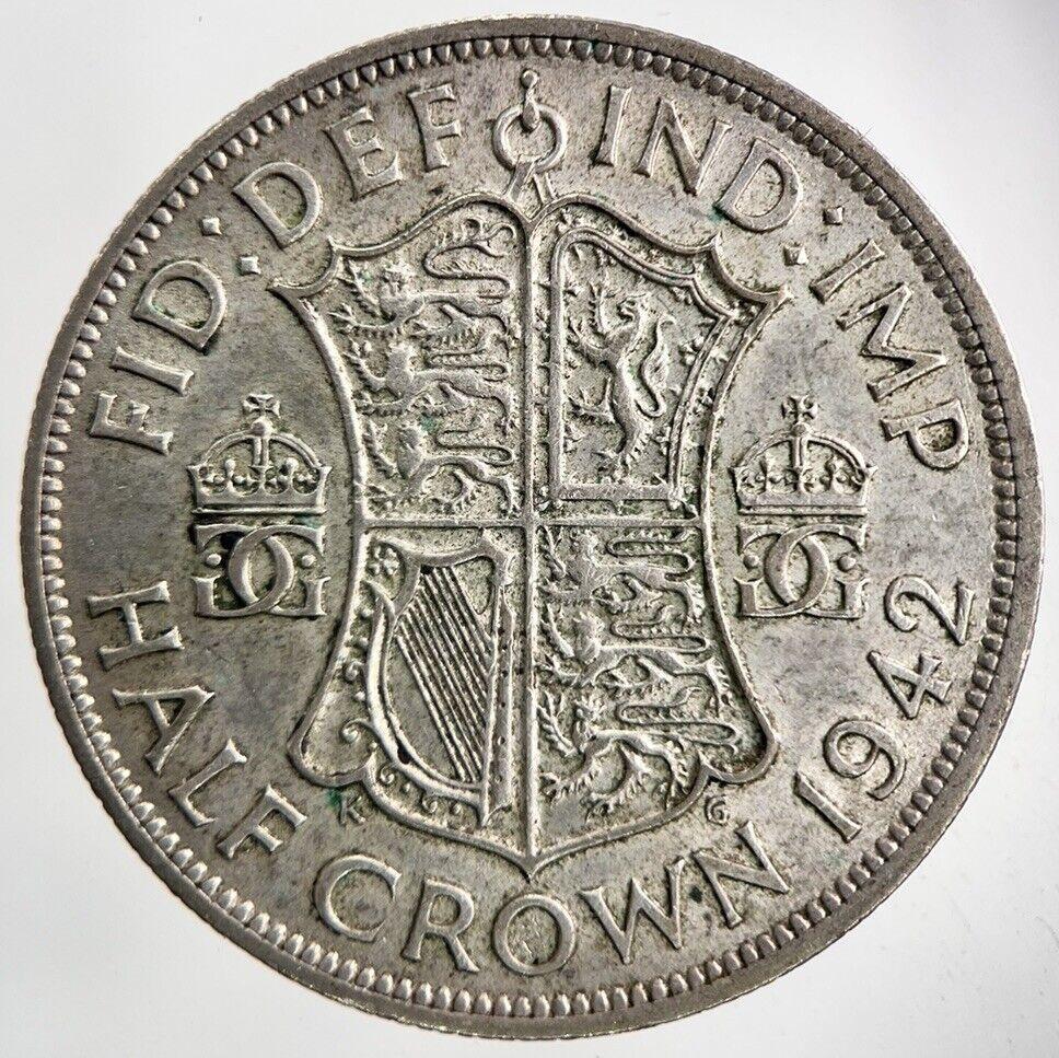 1942 George VI Half-Crown Silver Coin | Very High Grade