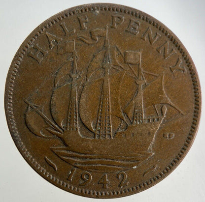 1942 George VI Half-Penny Coin | Collectable Grade