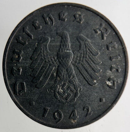 1942 Germany Nazi 10 Pfennig Coin | Very High Grade