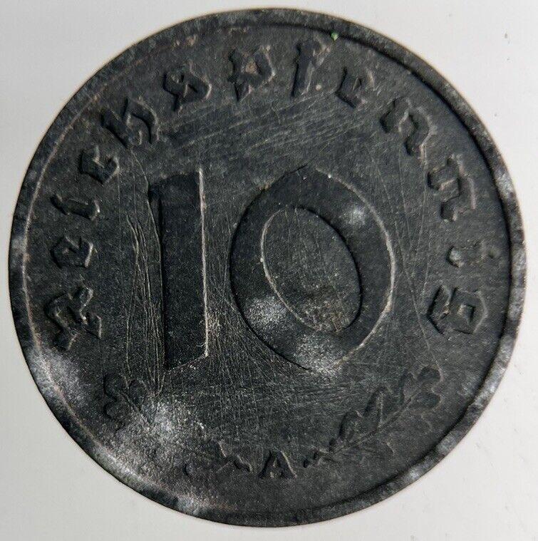 1942 Germany Nazi 10 Pfennig Coin | Very High Grade