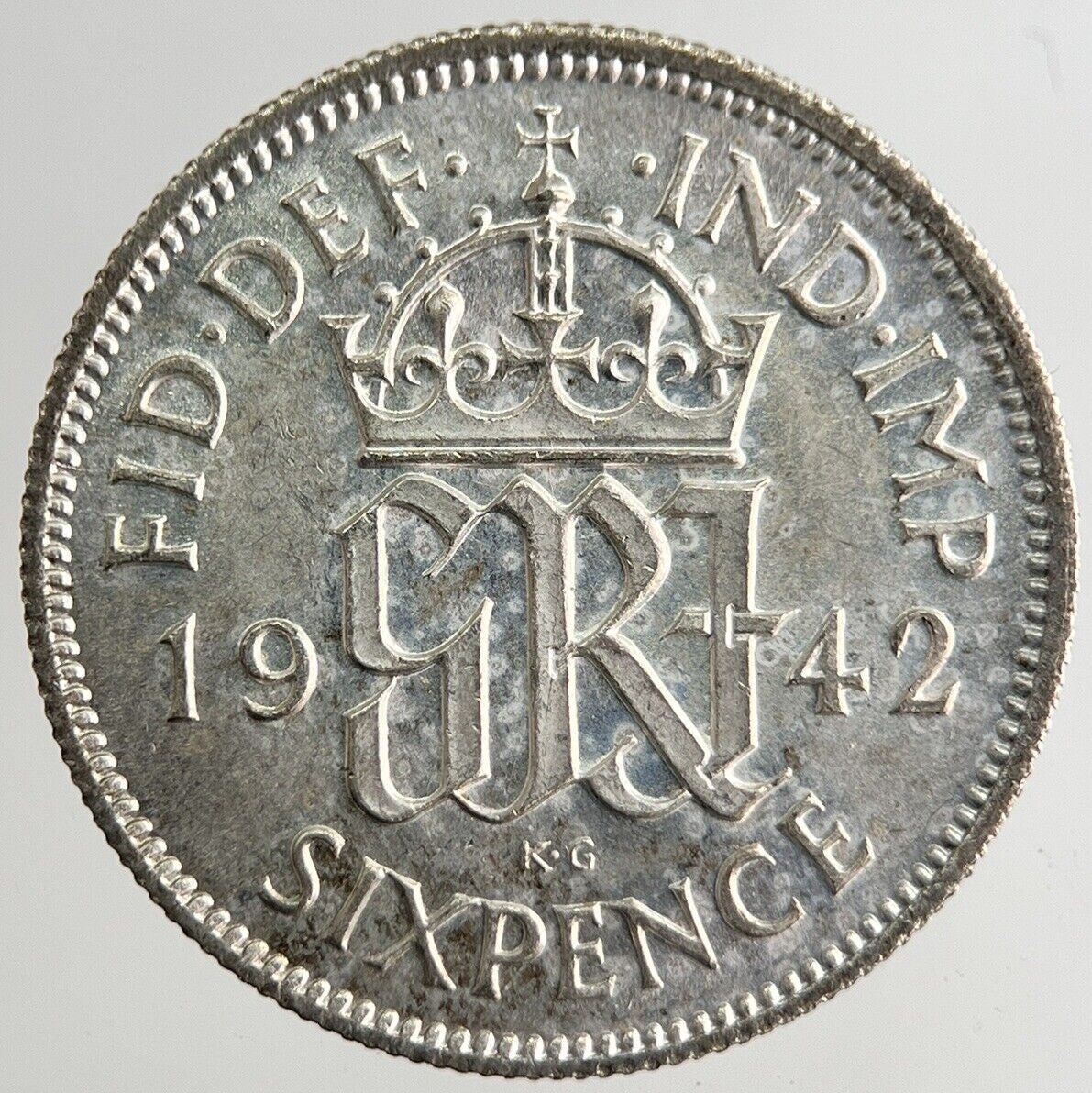 1942 George VI Sixpence Silver Coin | Very High Grade | a8165