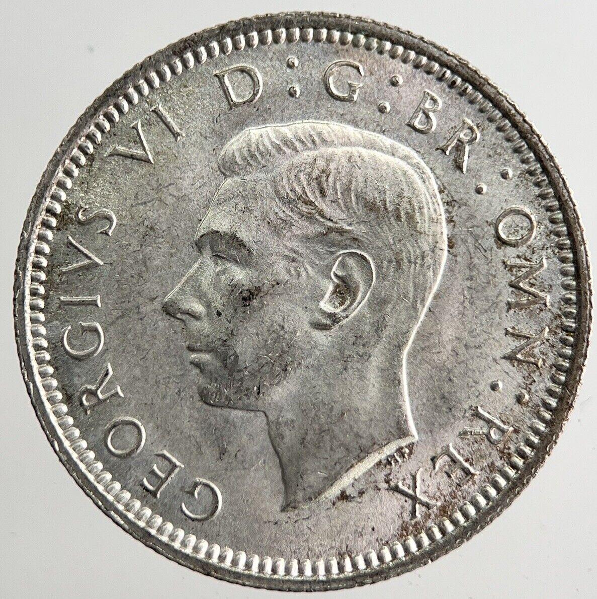 1942 George VI Sixpence Silver Coin | Very High Grade | a8165