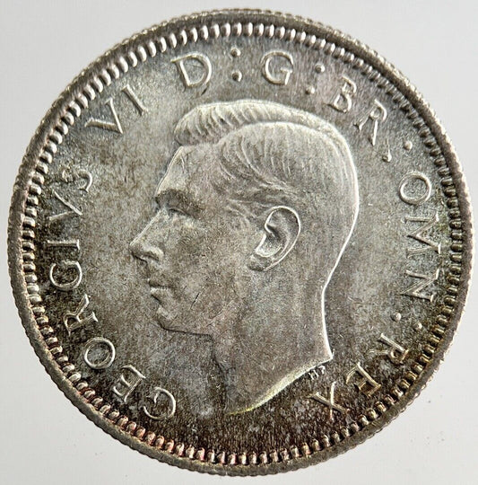 1942 George VI Sixpence Silver Coin | Very High Grade | a8164