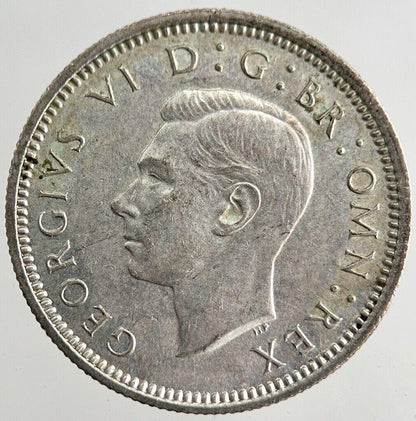 1942 George VI Sixpence Silver Coin | Very High Grade | a8163
