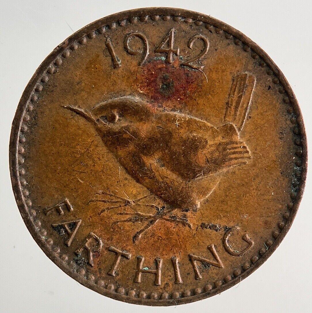 1942 George VI Wren Farthing Coin | Fine Collectable Grade