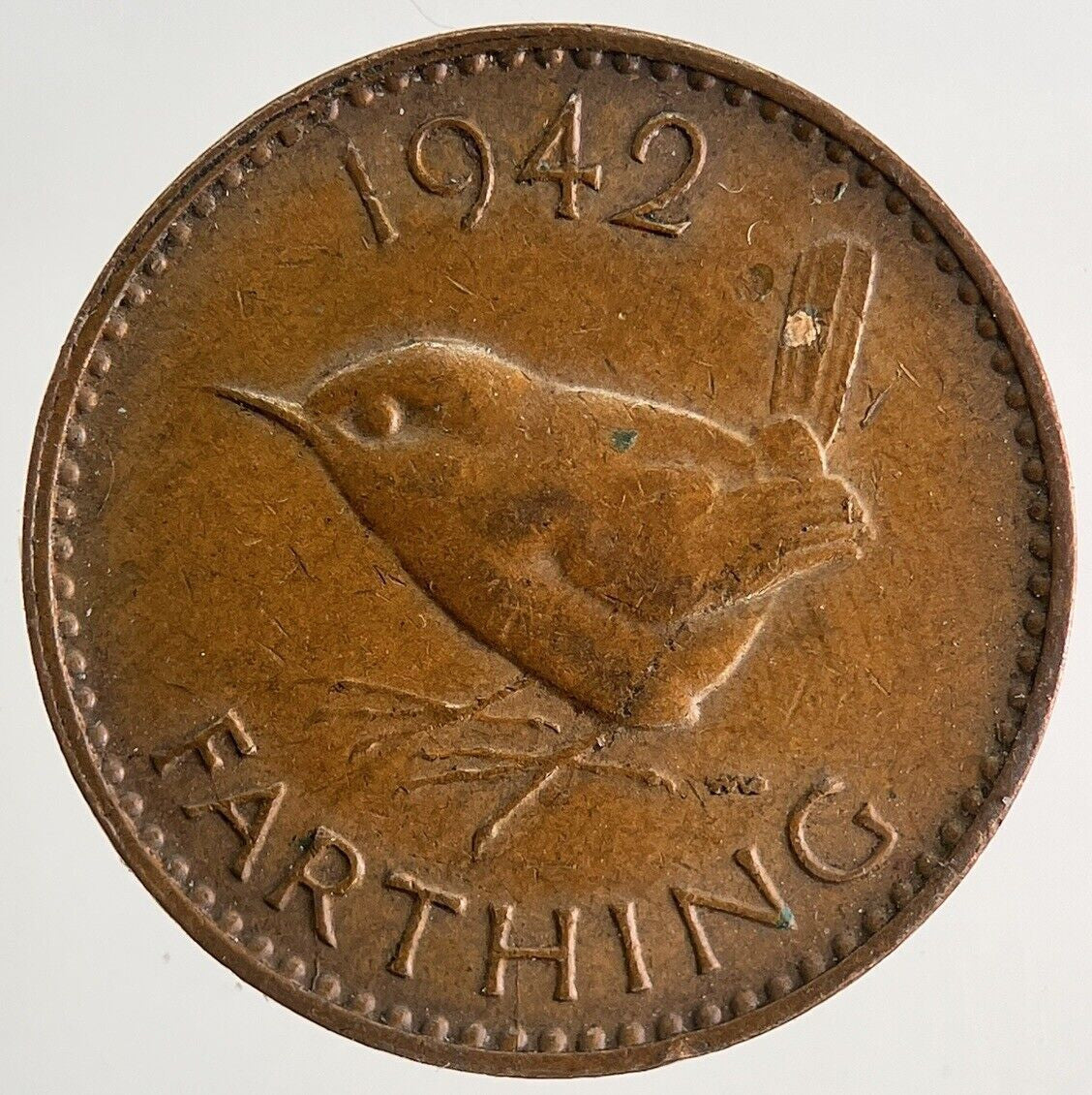 1942 George VI Wren Farthing Coin | Fine Collectable Grade