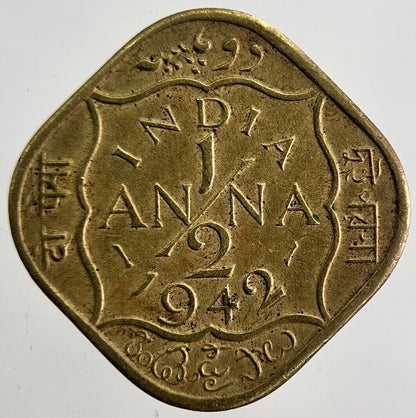1942 Half 1/2 Anna India Coin | Very High Grade | a4839