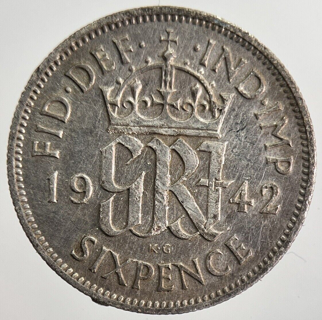 1942 George VI Sixpence Silver Coin | Fine Collectable Grade | a8217