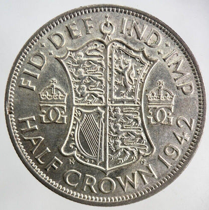 1942 George VI Silver Half-Crown Coin | Very High Grade