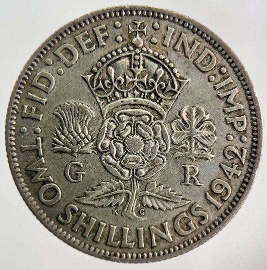1942 George VI Silver Florin Coin | Fine Collectable Grade