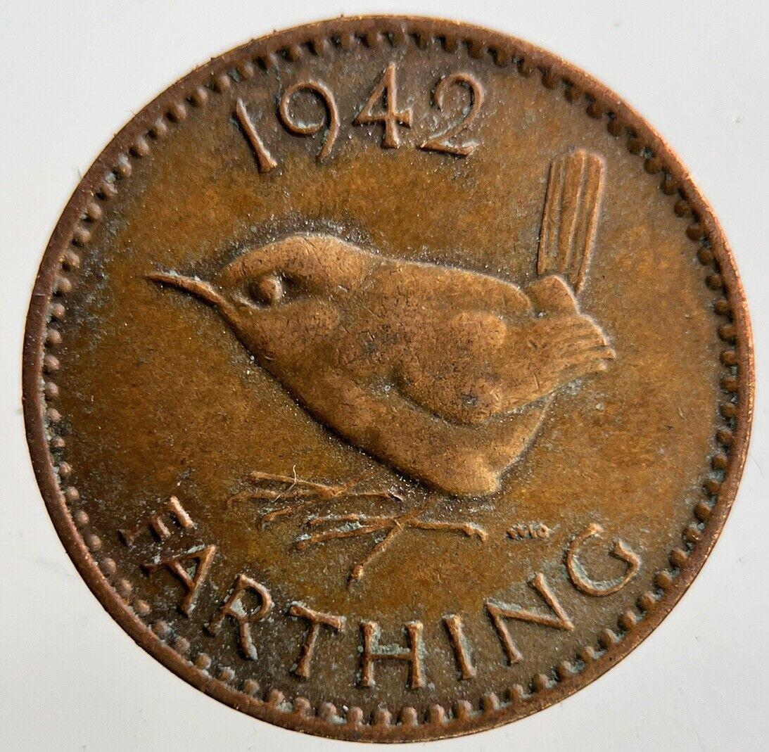 1942 George VI Wren Farthing Coin | Fine Collectable Grade